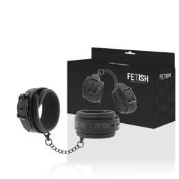 FETISH SUBMISSIVE - VEGAN LEATHER HANDCUFFS WITH NOPRENE LINING 2